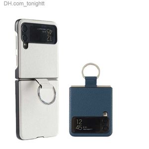 Samsung Galaxy Z Flip3携帯電話ケースF7110保護ケースZFLIP3プラスチックハードシェルリングタイプ保護カバーQ230915に適用される携帯電話ケース