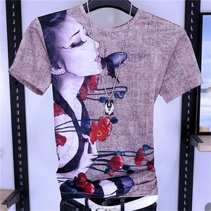 DIY T-Shirt Alte Frauen Sommer Neue Mode Kurzarm T-shirt Männer Europäischen und Amerikanischen Ausländischen