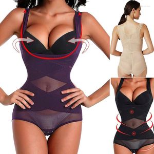 Intimo modellante da donna Fermo controllo del corpo Allenatore in vita Shaper Senza maniche Body dimagrante Reggiseno push up in pizzo Corsetto sottoseno Cincher Shapewear