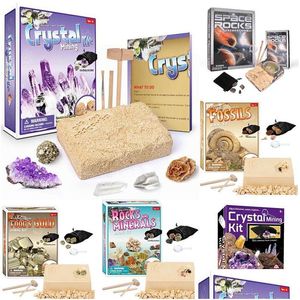 Novelty Games Crystal Digging Blind Box Toys Archaeological Excavation Fossils Space Rocks Diy For Boy And Girl Drop Delivery Dhbed