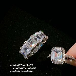 Aqua Rich Sugar Ring and Precious Rectangular Ring Ascut Plated 18k Gold Farah Sugar Arranged Zircon Ring