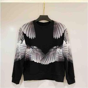 20SS Frankrike senaste vårens sommartröja Fashion Angel Wings Jogging Hoodies Män kvinnor Casual Cotton Baseball Shirt Hoodie 05221U