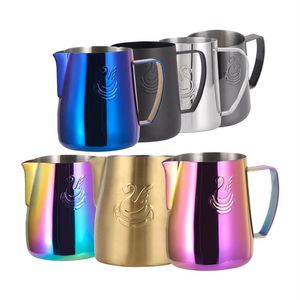 400 600ML Elegant Swan Stainless Steel Coffee Jug Pitcher Milk Frothing Cup Cream Maker Barista Craft Espresso Latte Art Cup173b