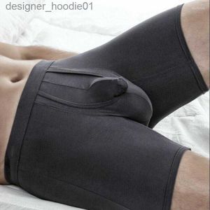 Underpants Underpants Mens Underwear Separate Penis Ball Pouch Breathable Comfort Sport Boxer Shorts Calsoncillos Para Bikini Hombre Men's Panties L230915