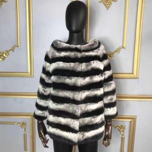 Kvinnors päls toppsäljande jacka Rex Coat Croped Elegant Stand Collar Classic