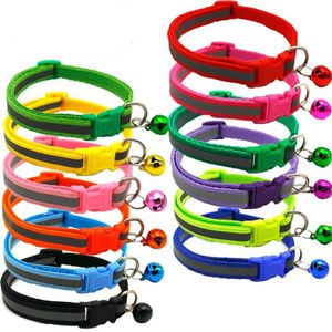 Collari per cani Guinzagli Accessori per animali Collare per gatti Campana Modello riflettente colorato regolabile per cucciolo di gattino Fai da te Piccolo animale 230915