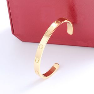 Manschetten-Armband mit Schraubverschluss, Gold-Armreif, angesagter Schmuck für Damen, 18 Karat Roségold, versilbert, offene Manschettenarmbänder, Luxus-Schmuck, Unisex, Weihnachtsparty-Geschenk