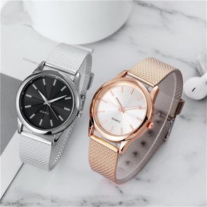 Wristwatches Luxury Rose Gold Watch Women Bracelet Watches Top Brand Ladies Casual Quartz Steel Women's Wristwatch Mujer Reloj Digital