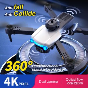 K102 Pro Mini Drone 4K HDデュアルカメラ4ウェイ障害物回避ドローンプロフェッショナル光フローホバー長距離ドローン