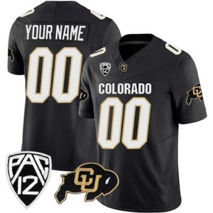 Colorado Buffaloes 2 Shedeur Sanders Futbol Forması 78 Nate Lehim 12 Travis Hunter 7 Cormani McClain 5 Jimmy Horn Jr 43 Trevor Woods Dylan Edwards 36 Wilkerson