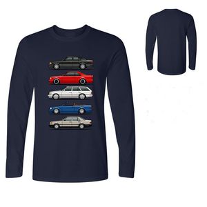 W124 EクラスTシャツの男性の面白いスタックユースカースタイリングTシャツの男性長袖トップティーコンフォートコットン自動車スポーツウェア