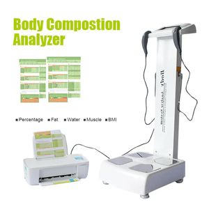 Standard mänsklig kroppskomposition Analysator BMI Body Fat Meter Body Element Analyzer Control Metod med skrivare