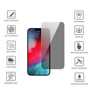 Privacy Tempered Glass Screen Protector For iPhone 15 14 Pro Max 13 12 11 XR XS X 8 7 Plus Samsung Galaxy S23 S22 S21 FE Edition Film 9H Anti Shatter Anti-Spy Full Cover