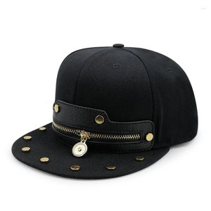 Bola Caps Kagenmo Sun Chapéu Moda Hip Hop Leopard All-Match Cap Unisex Cool Baseball Zipper Homens Hiphop