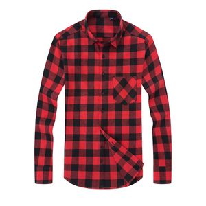 Plus size roupas 6xl camisas xadrez masculinas vestido 2017 masculino casual quente macio conforto camisa de manga longa roupas masculina273w