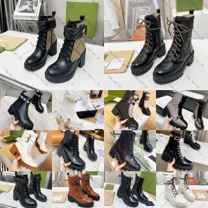 Designer Shoes Matelasse Boot Women Boots Luxury Platform Boots Leather Booties Winter Thick Bottom Shoe G Embossed Rubber High Heel Boot