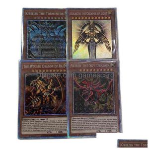 Yu-Gi-Oh Cr Series Blue-Eys White Dragon/The Creator God Of Light Horakhty Классическая коллекционная карточка для настольных игр Неоригинальная G220311 Dr Dhl9F