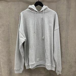 Felpe con cappuccio in cotone tessuto pesante grigio nero con cappuccio da uomo e donna con ricamo oversize