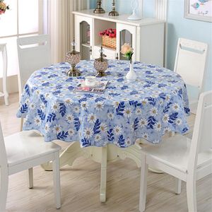 Flowers Printing Premium Plastic Picnic Tablecloth 70 8 Inch Round Table Cloth PVC Table Cover for Wedding or Party2693