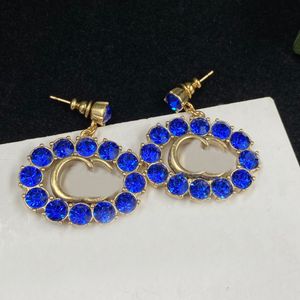 Luxury Gold Stud Earrings Designer Women Hoops Diamond Earring G Letter Jewelry Wedding Party Gifts