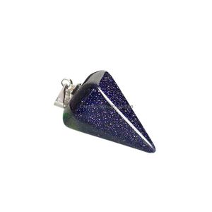 Hänge halsband naturlig sten hexagonal pyramid andlig svängande Amethyst Prism yoga droppleverans smycken hängen dhgarden dh2ca