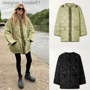 Kurtki damskie damskie Parkas mają lamarskie nkiphop FallWinter Silhouette Silhouette Połączony samolot Krzywany bawełniany bawełniany bawełniał 230209 L230915