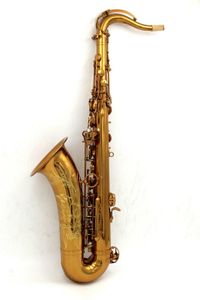 Saxofone tenor em laca dourada escura de música oriental Mark VI tipo no F # por capa para PC 00