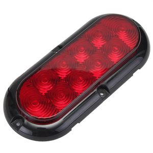 1pcs 12v 10led 6 oval led truck trailer stop turn brake tail light warmming light257V