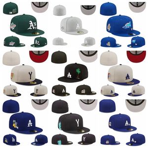 Unisex 2023 Pink Color Baseball Fitted Hats Classic Team Navy Blue Colors Fashion Hip Hop Sport Men's Full Closed Design Caps Chapeau Light Grey DH-03 size 7-8