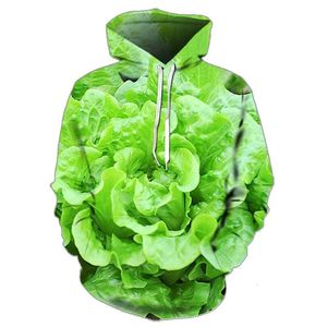 Herrtröjor tröjor Autumn Winter Hoodies Organic Green Vegetable Sweater 3D Tryckt Stilig Y2K Clothing Hoodie för män Kvinnars barnkläder 230914
