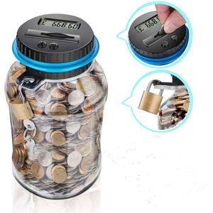 Crianças Novidade Jogos Portátil Display LCD Eletrônico Digital Contando Euro Bank Money Saving Box Piggy Counter Coin 1.8L Drop Delivery Dhgep