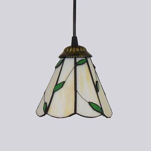 Pendant Lamps Vintage Tiffany Nordic Baroque Stained Glass Lights Home Decor Light Fixtures Leaf Art For Bar El