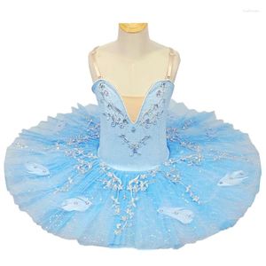 Stage Wear Blue Ballet Tutu Skirt For Children's Swan Lake Costume Kids Belly Dance Costumes Performance Dress