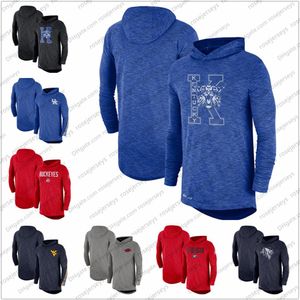 Herren NCAA Kentucky Wildcats 2019 Sideline Langarm-Performance-Top mit Kapuze, Schwarz, Königsblau, Größe S-3XL1967