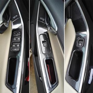 Para volvo xc60 2009-2018 interior painel de controle central maçaneta da porta 5d adesivos de fibra de carbono decalques estilo do carro accessorie224d