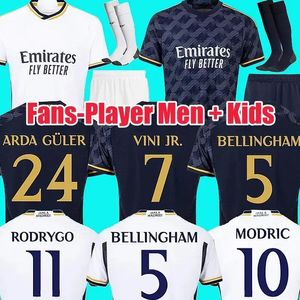 23 24 Real BELLINGHAM VINI Jr camisas de futebol fora 2023 2024 camisas de futebol CAMAVINGA ALABA MODRIC VALVERDE RODRYGO homens crianças kit uniforme madriDS ARDA GULER ARDA GULER