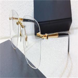 Neue Mode Herren optische Brille 0071 quadratisch rahmenlos beliebtes Design Business-Stil Top-Qualität mit Brillenetui314y