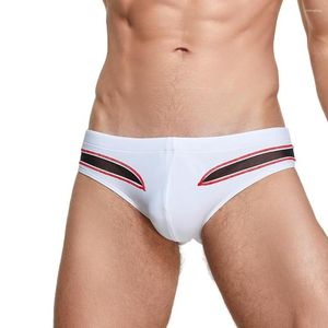 メンズスイムウェア2023 Seobean Men Bikini Briefs Swims Wear短いセクシーなメッシュパッチワークスリップスイムスイットマンスイミングトランクビーチ入浴スーツ