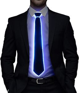 Gravata de led iluminada, gravata de novidade para homens, gravata de led iluminada, acessório de motocicleta