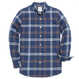 남자의 캐주얼 셔츠 Dubinik Flannel for men long sleeve button down 격자 무늬 모든면 셔츠 pocket320d