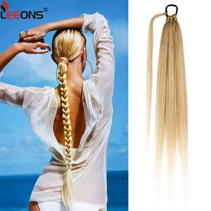 Synthetic Wigs Synthetic Ponytail Long Braided Ponytail With Hair Tie Yaki Straight Wrap Around Hair 26 Inch 8 Colors 230914