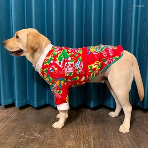 Abbigliamento per cani Abbigliamento 2023 Abbigliamento invernale per animali domestici per giacca Parka di grandi dimensioni Felpe con cappuccio calde Labrador Costume da Golden Retriever