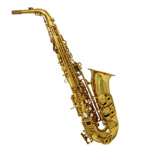 Saxofone alto estilo Yani em laca dourada ALTO SAX Almofadas italianas de música oriental