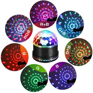 7 Färger LED Crystal Magic Ball Disco Stage Light med 48 lysdioder Solroseffekter Ljus