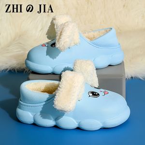 Sneakers Winter 2 12Y Kids Cute Cotton Slippers Children's Warm Non slip Baby Girls Cartoon Plush Rabbit Children Shoes 230914