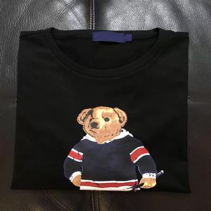 クルーネックシャツメンズアンドレディースデザイン半袖ベアTシャツアメリカンブリティッシュサイズプリントベアファッションS-3XL182J