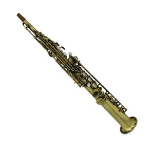 Eastern Music Pro Antik Renk Düz Soprano saksafon ile G Key Sop Sox