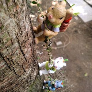 Garden Decorations Climbing Rope Sculptures And Figurines Resin Craft Ornament Statue Tree Pendant Accessories Exterior Gardening Decor