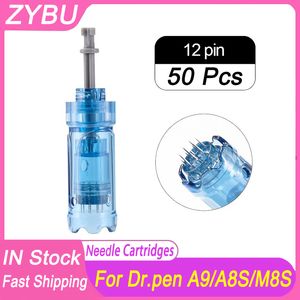 50st/Lot Needle Cartridge 12/18/24/36 42 stift för Dr.Pen Derma Pen A9 M8S A8S Microneedle Pen uppladdningsbar Dermapen Dr Pen Nano Byte av disponibla nålnål