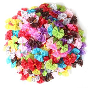 Dog Apparel 50pcs dog topknot bows pet hair Rubber bands Patterns Large Bowknot Style accessories grooming products 230914